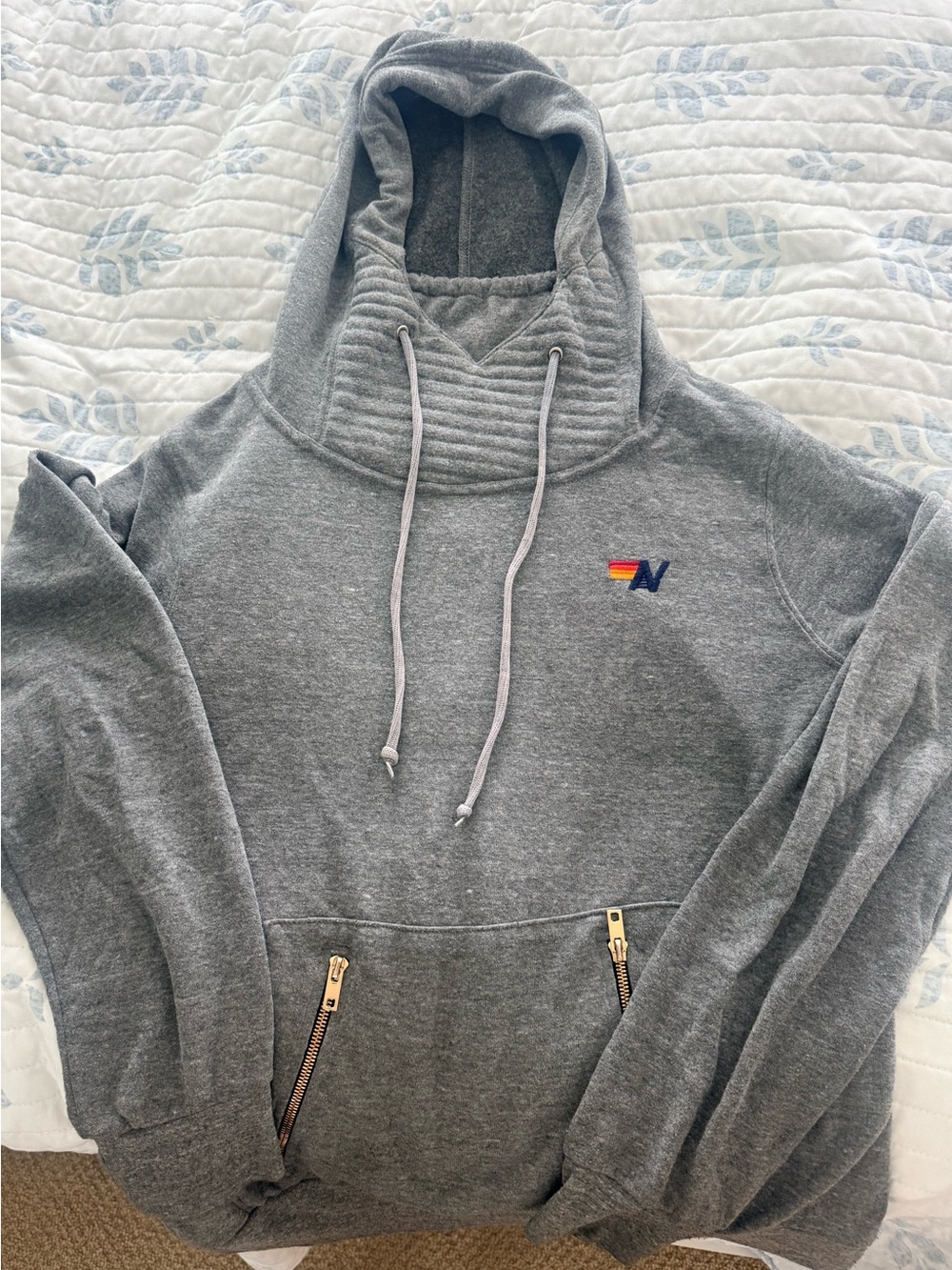 Aviator Nation Ninja Gray Hooded Sweatshirt